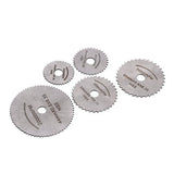 Pack of 5 Pcs Mini HSS Circular Saw Blade Cutting Blade Set with Extension Rod for Metal Cutter Power Or Wood Cutting Hilitand