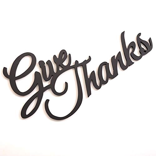 Factory Direct Craft Finished Wood Give Thanks Cutout for Home Décor, Crafting and Displaying