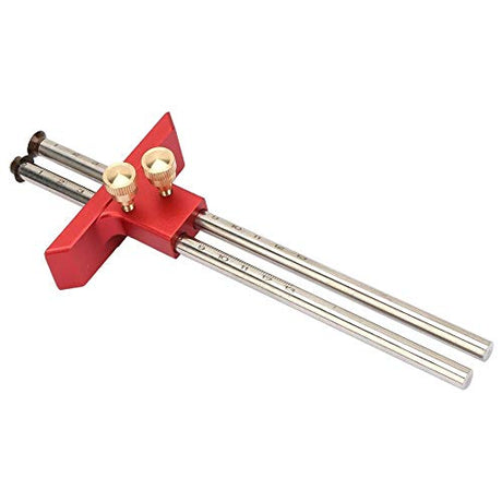 Antilog Wood Marking Gauge, Stainless Steel Woodworking Double Head Scriber Ruler Marking Gauge Wood Scribe Tool Carpentry Antilog