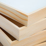 Wooden Nested Serving Trays - Set of 5 Unfinished Trays with Cut-Out Handles for Crafts, Serving, and Home Décor (Square) Creative Hobbies