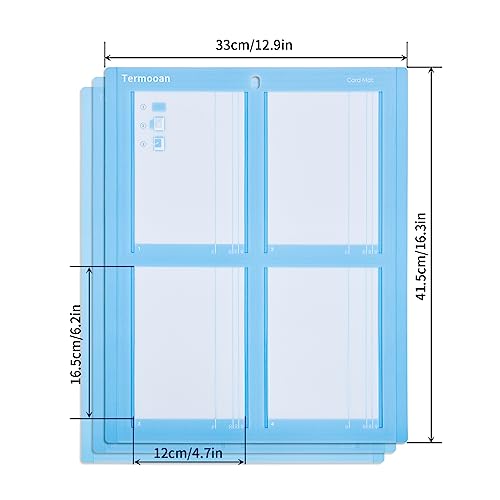 Card Mat 2x2 for Cricut Explore & Maker Series Crafting Machines, Non-Slip Craft Mat, Reusable Craft Cutting Mat, Create Four Cards Simultaneously Termooan