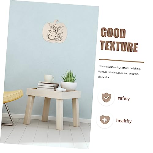 Yardenfun 3pcs Wooden Pumpkin Decoration Unfinished Wooden Pumpkin Cutouts Fall Decorations DIY Wood Pumpkins Wooden Pumpkin Shapes Paint Kits White Yardenfun