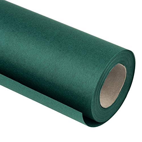 RUSPEPA Green Kraft Paper Roll - 18 inches x 100 feet - Recyclable Paper Perfect for for Crafts, Art, Wrapping, Packing, Postal, Shipping, Dunnage & - WoodArtSupply