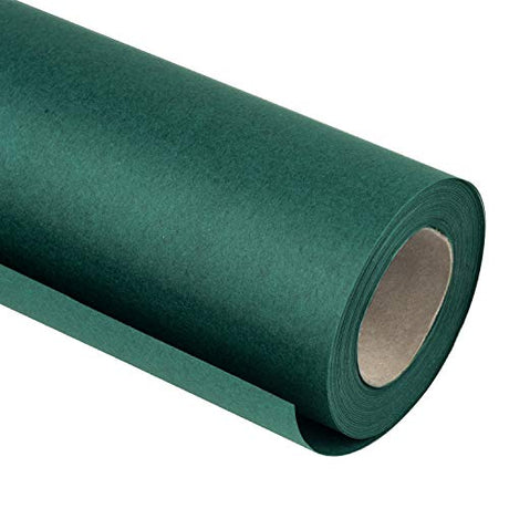 RUSPEPA Green Kraft Paper Roll - 18 inches x 100 feet - Recyclable Paper Perfect for for Crafts, Art, Wrapping, Packing, Postal, Shipping, Dunnage & RUSPEPA