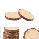 90 PCS 3-4 Inch Natural Wood Slices, Unfinished Pine Wood Circles with Barks for Coasters, DIY Crafts, Christmas Rustic Wedding Ornaments and GNIEMCKIN