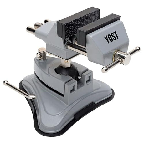 Yost Tools Yost V-275 Portable Vacuum Base Vise, Pivots Multi-Angle, 2.75” Jaw Width, (1 Pack), Silver Yost Vises