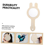 KALLORY 6pcs Wooden Mirror Unfinished Mirror Toys Childrens Arts Toy Small DIY Mirrors Wooden Drawing Mirrors Handheld Makeup Mirror Bathroom Vanity KALLORY