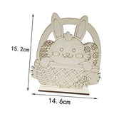 TEHAUX 7pcs Home Rabbit Decoration Animal Figurine Decor Unfinished Wood Easter Egg Easter Bunny Decor Easter Statues Spring Decor for Home Wood TEHAUX