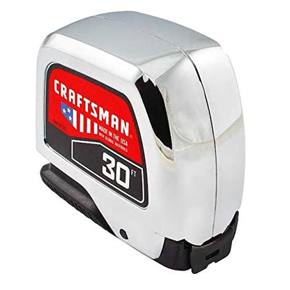 CRAFTSMAN Tape Measure, Chrome, 30-Foot (CMHT37370S) - WoodArtSupply