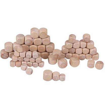 SUPVOX Blank Dice Dice 20pcs Blank Wood Dice Cubes Crafts Wooden Cubes Wood Square Blocks Square Wooden Blocks for DIY Crafts Making Painting (25mm) - WoodArtSupply