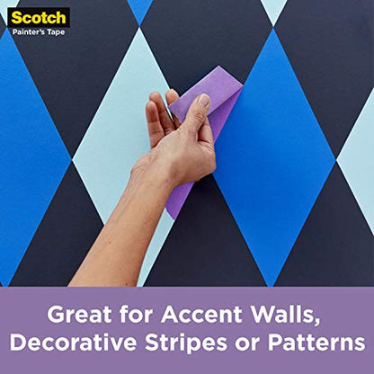 Scotch Delicate Surfaces Painters Tape, 0.94 in x 60 yd, Damage-Free Painting Prep, Protect Delicate Surfaces, UV & Sunlight Resistant, Solvent-Free