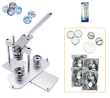 ChiButtons (Kit) 37mm (1 1/2") Badge Press Machine-B400 + 37mm Round Die Moulds + 200 Set Pin Button Components + Adjustable Circle Cutter ChiButtons