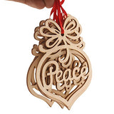 COHEALI 18 pcs Design DIY Twine Decorations Gift Christmas Unfinished Decor Festival Cutouts Wood Love Pendants Drawing Holiday Graffiti for Hope COHEALI