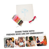 VILLCASE 4 Sets Cross Stitch Plant Embroidery Beginner Kit Kits Ring Accessories Unfinished Embroidery Decor Embroidery Kit Stitching Supply Toolkit VILLCASE