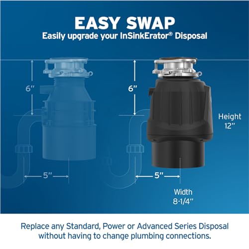 InSinkErator Power 1HP, 1 HP Garbage Disposal, Power Series EZ Connect ...