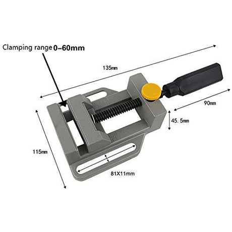 AMYAMY Aluminum Drill Press Vise (Silver) AMYAMY