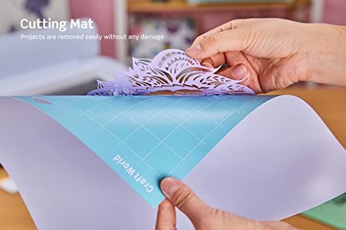 Craft World Lightgrip Cutting Mat for Cricut Maker 3/Maker/Explore 3/Air 2/Air/One(12x12 Inch, 3 Pieces), Reuseable Cutting Mats for Crafts Blue - WoodArtSupply