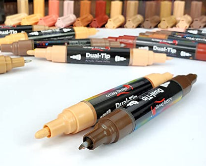 ArtShip Design Acrylic Paint Pens Double Pack (Skin Tone) - WoodArtSupply