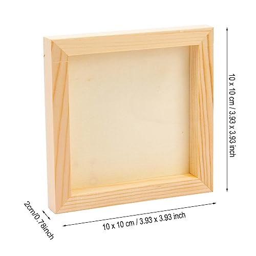 4PCS Wood Panel Board, 4 x 4 inch Unfinished Wood Canvas Square Wooden –  WoodArtSupply