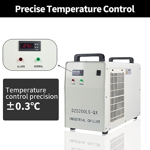 LCyindu Water Chiller 6L Industrial Chiller Thermolysis Type Water Chiller 1700W/°C Current Recirculating Chiller 4.23gpm 4.5-7A For 40W 60W 80W 130W LCyindu