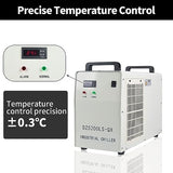 LCyindu Water Chiller 6L Industrial Chiller Thermolysis Type Water Chiller 1700W/°C Current Recirculating Chiller 4.23gpm 4.5-7A For 40W 60W 80W 130W LCyindu