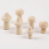 ccHuDE 12 Pcs Unfinished Wooden Mushrooms Unpainted Wood Mushrooms Small Paintable Mushrooms Mini Mushroom Figurines Craft Mushrooms Ornaments ccHuDE