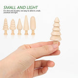Kisangel 80pcs Unfinished Wood Crafts Wood Tree Figures and Mushroom DIY Craft for Arts and Crafts Projects Kisangel