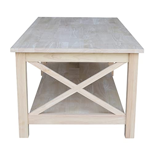 International Concepts Hampton Coffee Table, Unfinished - WoodArtSupply