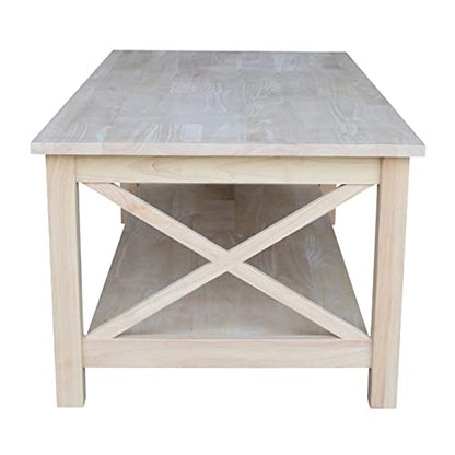 International Concepts Hampton Coffee Table, Unfinished - WoodArtSupply