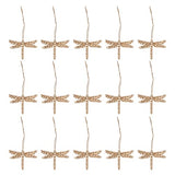 FOMIYES Crafts Wood Slice Craft 50 Sets of Wooden Dragonfly Cutouts Unfinished Dragonfly Shape Slice Blank Wood Ornaments Embellishments with Ropes FOMIYES