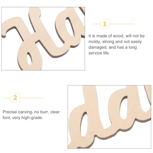 BESTOYARD Happy Birthday Wooden Sign Unfinished Wooden Cutout Letters Plaque Hanging Signs for Baby Shower Wedding Birthday Wreath Home Door Wall BESTOYARD