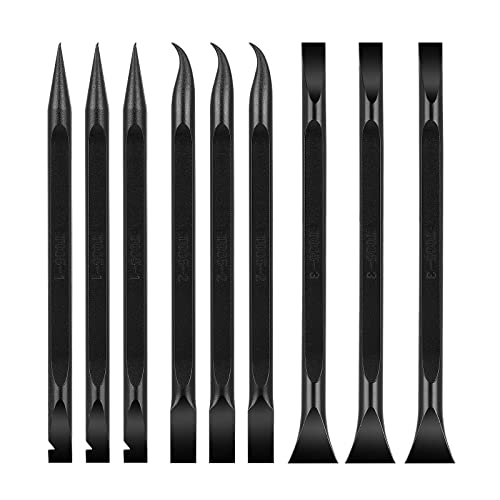 9 Pieces Plastic Scraper Tool Carbon Fiber Multi-Purpose Scraper Scratch Free Cleaning Scraper Tool for Tight Spaces and Gaps, Stickers/Food/Paint - WoodArtSupply