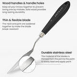Arteza Palette Knives 8-Pack, Sizes No. 1, 25, 7, 15, 39, 23, 17, 21, Durable Stainless Steel Blade & Break-Resistant Wooden Handle, Art Supplies for ARTEZA