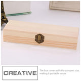 Zerodeko Jewelry Gift Boxes 2 Pcs Unfinished Wood Box with Clasp Wood Pencil Box Unpainted Artist Tool and Brush Storage Box Jewelry Trinket Box for Zerodeko
