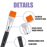 Bowitzki Face Paint Brush Set, 6pcs Artist Brushes for Body Face Painting,Acrylic Painting Watercolor Oil Gouache Bowitzki