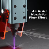 Genmitsu 10W Compressed Spot Laser Module with Air Assist Nozzle, 0.08mm*0.05mm Laser Spot, for Genmitsu 3020-PRO MAX V2, 3030-PROVer MAX, 4040-PRO, Genmitsu