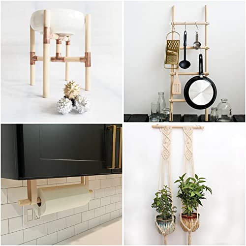 FVIEXE 12PCS Wooden Dowel Rods, 1 Inch x 12 Inch Wood Dowels Unfinished Wooden Dowel Hardwood Rod Sticks for Crafts and DIYers FVIEXE