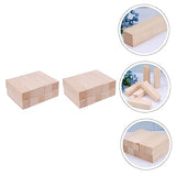 15pcs Carved Square Basswood Strips Drawing Wooden Cube Blank Craft Wood Wooden Blocks Cutouts Unfinished Wood Block Puzzle Making Block Oblong KONTONTY