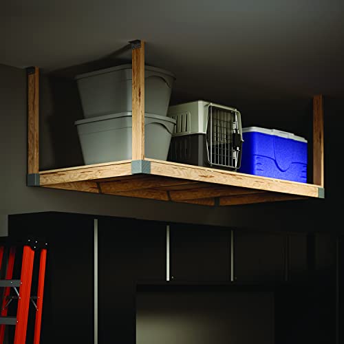 HyLoft HEAVYWEIGHT 48" W x 96" D Do-it-Yourself Plastic Ceiling Storage Kit, Gray HyLoft