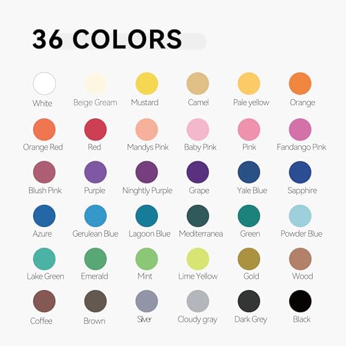 TRANSON 36 Colors Acrylic Paint Marker Pen Set Fine and Brush Dual-tip for Canvas Rock Wood Leather Ceramic DIY Painting TRANSON