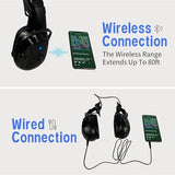 SAFEBUILDER Bluetooth Hard Hat Ear Muffs, SNR 26dB Adjustable Cap-mounted Ear muff, Helmet Attachable Earmuff (Black Bluetooth Ear Muffs Safety SAFEBUILDER