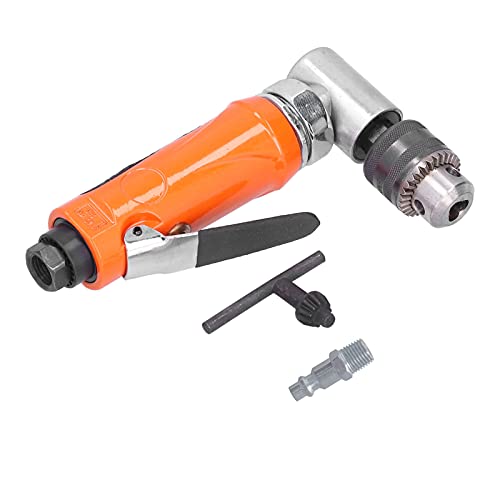 Right Angle Air Drill Alloy Steel Power Air Angular Drilling Machine 1500rpm Pneumatic Drill Elbow Head Manual Tool (American style) LiebeWH