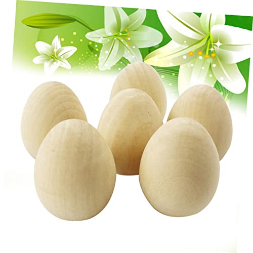 VILLCASE 5pcs DIY Easter Eggs Unfinished Unpainted Wooden Eggs Puzzle Toy Easter Egg Wooden Unfinished Wooden Easter Egg Eggs for Crafting Eggs for VILLCASE
