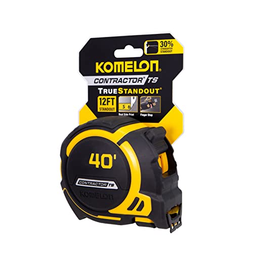 Komelon 93440 Contractor TS Tape Measure, Yellow, 40 ft Komelon