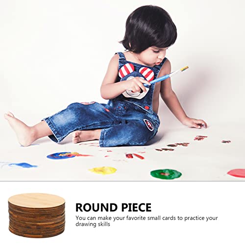 MILISTEN 20PCS Round Bamboo Unfinished Wooden Circles Unfinishied Slices Round Disc Circle Wood Rounds Unfinished Circle Round Wood Unfinishied - WoodArtSupply