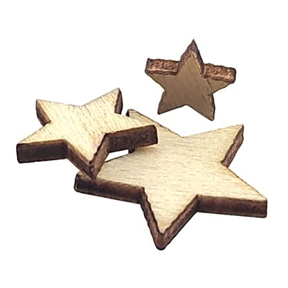 200 Pcs Mix Sizes Unfinished Wood Stars Slices Blank Natural Wooden Stars Shapes Cutouts Ornaments Tags for DIY Wedding Art Crafts Christmas