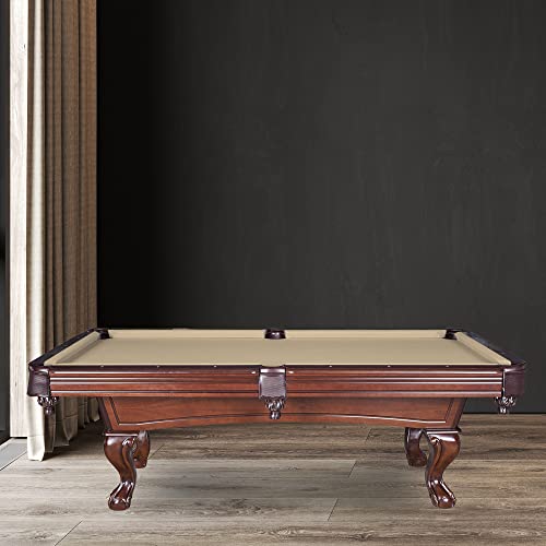 Augusta 8-ft Pool Table - Walnut Finish with Camel Felt - WoodArtSupply