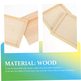 Operitacx 10pcs Blank Wooden Picture Frame Wood Plaque Pouring Panels Wooden Squares for Crafting Unfinished Square Wood Panel Kids Wooden Toys Clay Operitacx