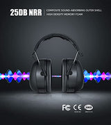 Hocazor HZ07 Upgrade Bluetooth 5.3 Hearing Protection - NRR 25dB Noise Cancelling Earmuffs 40 Hours+ Playing Time with 1500mAh Rechargeable Battery Hocazor