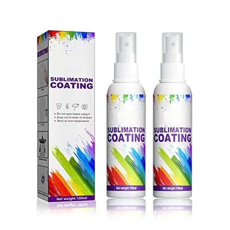 Sublimation Coating Spray, Sublimation Spray for Cotton Shirts, Polyester, T-shirts, Carton, Wood Canvas, Handbag, Quick Dry & Super Adhesion, High BLINGARTY